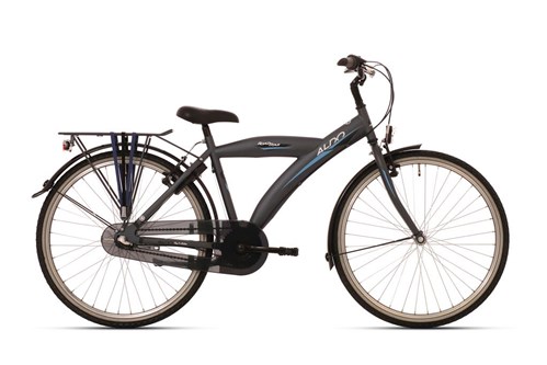 aldo 26 inch roadstar fiets 3v mat antra blue stripe