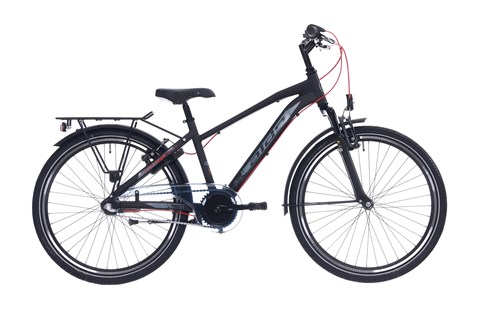 Aldo 26 inch peak 2.0 fiets alu 3v mat zwart/rood afbeelding
