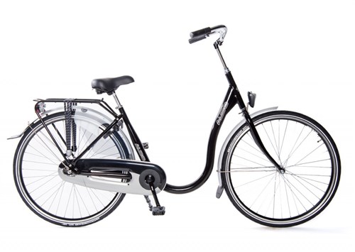 Aldo 28 inch lage instap fiets alu remnaaf zwart