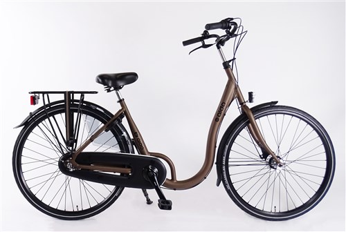 Aldo 28 inch lage instap fiets alu remnaaf deore bruin