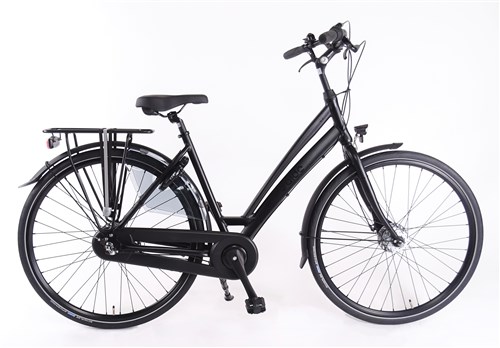 Aldo 28 inch c7 fiets alu ds50 mat zwart 7v rollerbrake