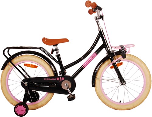 Volare excellent kinderfiets - meisjes - 18 inch - zwart - 95% afgemonteerd afbeelding