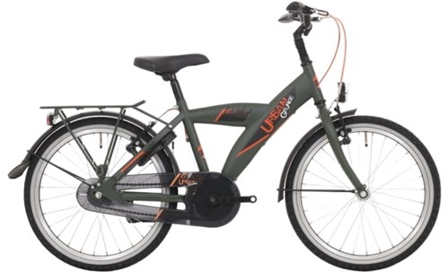 bikefun 20" remnaaf urban city - jongens - kaki green mat