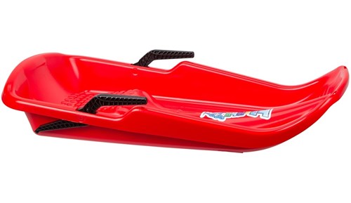 Nijland Slee plastic met rem en trekkoord rood afbeelding