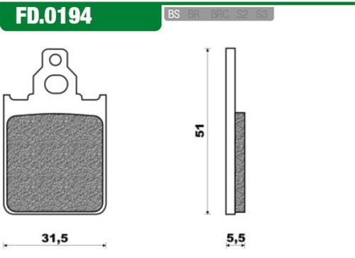 Schijfremblok newfren fd0194 quartz/ital