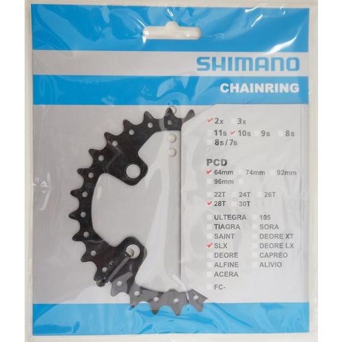 Shimano blad 28t 10v deore lx 64 y1na28000 afbeelding