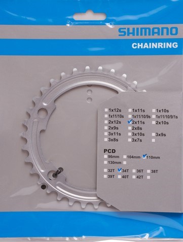 Shimano kettingblad 105 11v 34t y1ph34010 fc-5800 zilver afbeelding