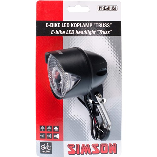 Simson e-bike voorvork koplamp truss 6-60v 30 lux afbeelding