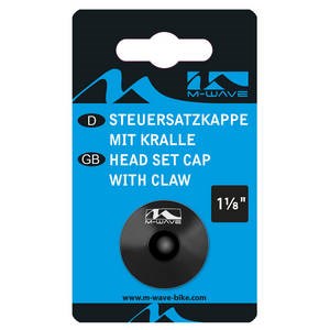 A-head balhoofdplug 1.1/8 zwart op kaart