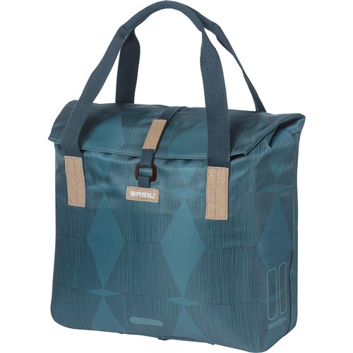 Basil Elegance Fietsshopper - Enkele Fietstas 20-26 Liter - Estate Blue