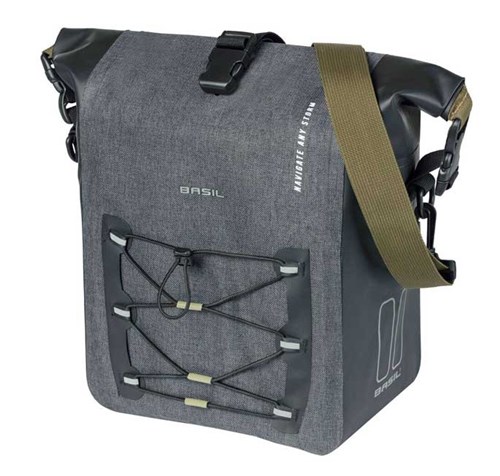 Basil Navigator Storm M - enkele fietstas - 12-15 liter - zwart