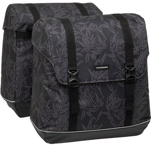 New Looxs dubbele fietstas Alba bamboo black 42L
