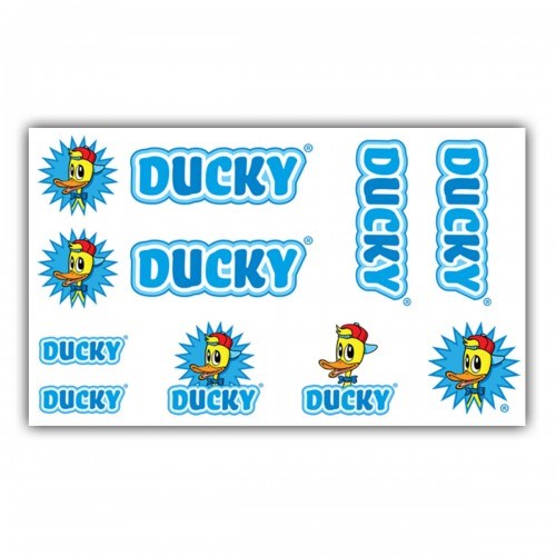 Kinder-fiets-transfers set ducky blauw 14x20cm Kinder-fiets-transfers set ducky blauw 14x20cm