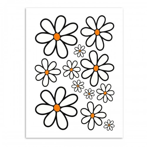 Transfer-set magrieten wit/rood 94x24cm