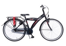 ALDO 24" Roadstar Fiets 3V mat Zwart Red stripe