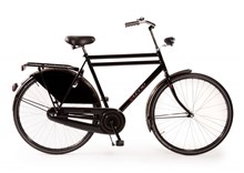 ALDO 28" OPA Fiets DUBBEL BUIS Glans Zwart 50cm