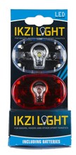 IKZI LED SET 1/2 wat WIT + ROOD m/batterij