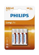 PHILIPS AAA BATTERIJ R3 Longlife krt A 4