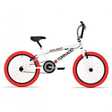 Tornado 20" FREESTYLE Fiets Wit Rode banden 200022