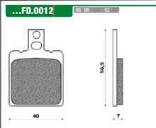 SCHIJFREMBLOK NEWFREN FD0012 APRILIA RS5