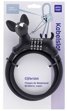 PexKids Cijfer KABELSLOT Zwart Flappie de Waakhond silicone