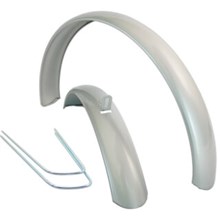 STEL SPATBORDEN 26" 60mm ZILVER + stangen