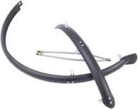 stel SPATBORDEN 28" 46 PVC Mat ZWART RVS klem Sunny Wheels