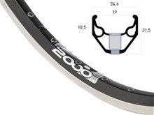 VELG 26" / 559 ZAC2000 STR20 Zwart 36 geslepen zijkant