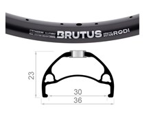 VELG 28" / 622 Rodi Brutus 30 Zwart 13 extra sterk