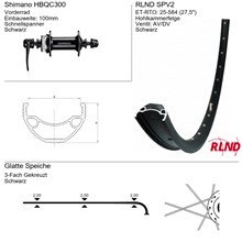 Voorwiel 27.5" 25-584 Zwart Schijfrem centerlock RLND SPV2
