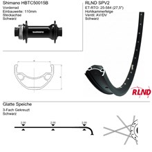Voorwiel 27.5" 25-584 Zwart TA Schijfrem centerl. RLND SPV2