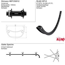 Voorwiel 27.5" 30-584 Zwart TA Schijfrem centerl. RLND SPV3