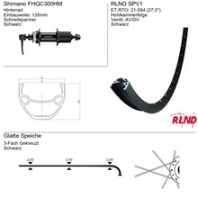 Achterwiel 27.5" 21-584 Zwart Centerlock Cassette RLND SPV1