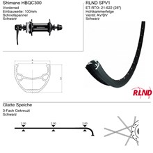 Voorwiel 28" 21-622 Zwart Schijfrem centerlock RLND SPV1