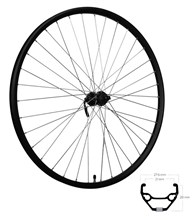 VOORWIEL 28" 622 Zwart RVS spaak Schijfrem centerl. Taurus21
