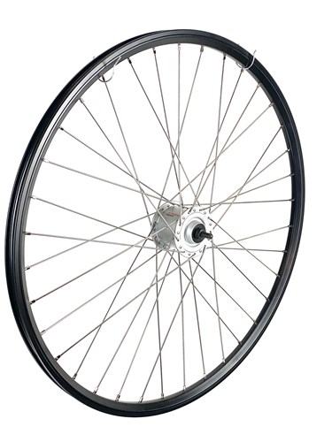 V-wiel 28 inch 622 zwart naafdynamo rodi rvs spaak