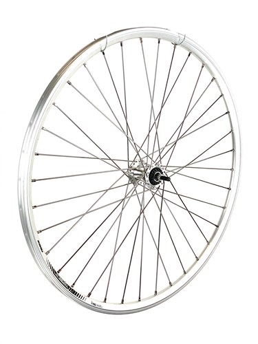 Voorwiel 28 inch 622 zilver rollerbrake rvs spaak