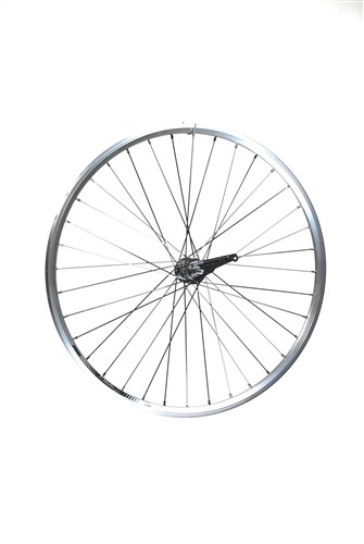 Achterwiel 28 inch 622 zilver shimano remnaaf rvs 13